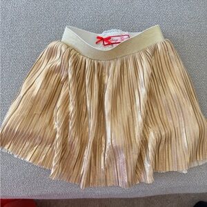 Melange Girl Gold Pleated Skirt 3T
